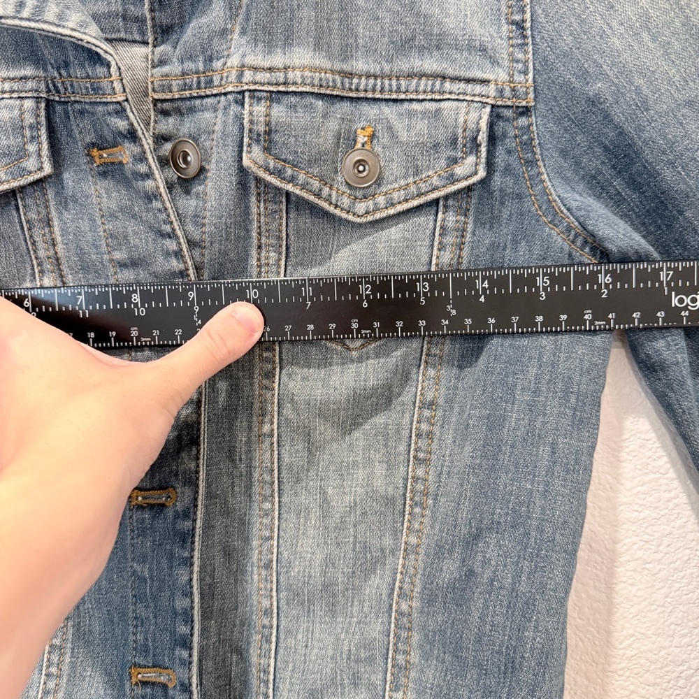 BP. Cropped Denim Jacket Size S | Y2K Baby Tee Core Indie Sleaze Model Off Duty - Picture 5 of 11